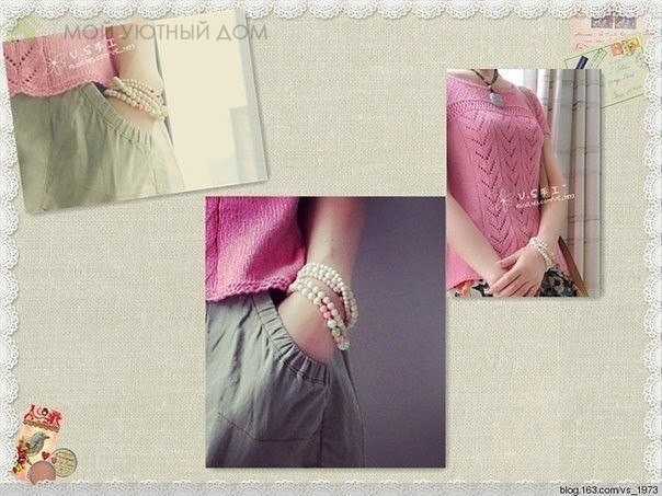 ​Летняя майка спицами