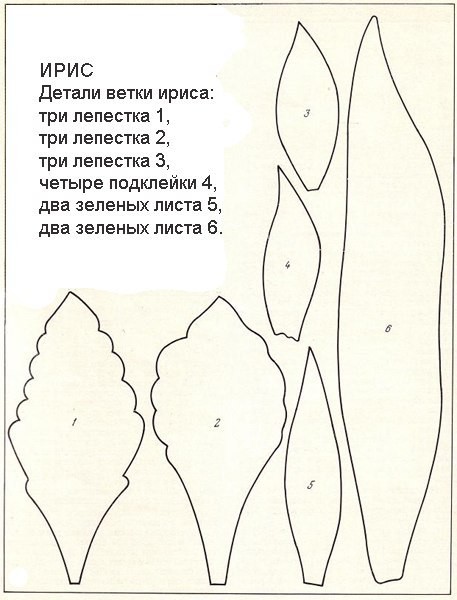 Шаблоны для изготовления цветов