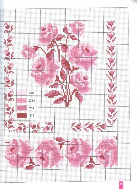 Схемы вышивки в одной цветовой гамме