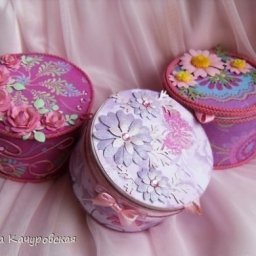 Шкатулочки из бобины от скотча