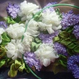 ​Вышитая лентами сирень: мастер-класс