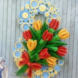 Цветочные композиции в форме восьмерок