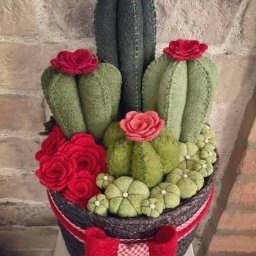 ​Идеи создания кактусов из фетра