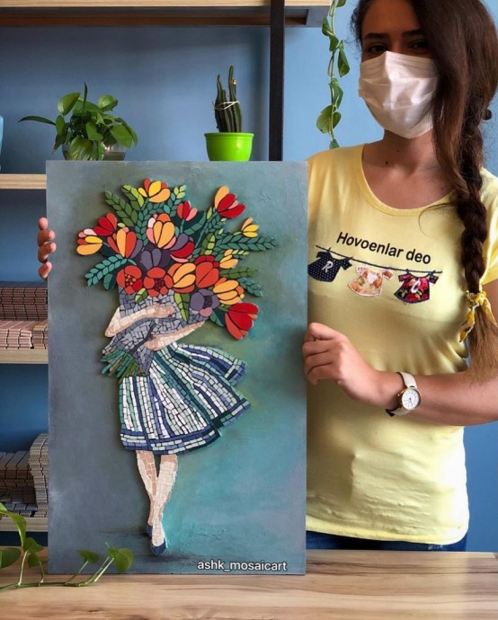 ​Картины в неожиданной технике из мозаики: идеи для вдохновения