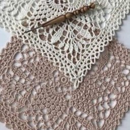 ​Красивый квадратный мотив крючком