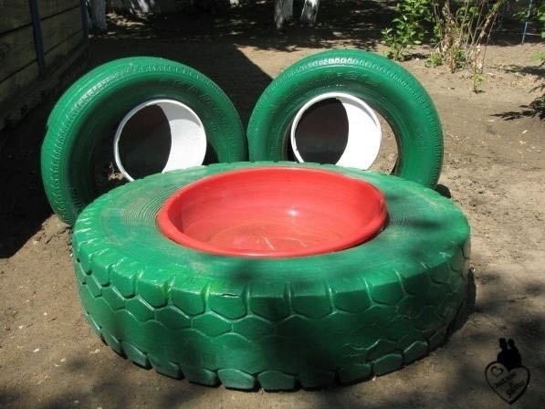 Интересные поделки из шин