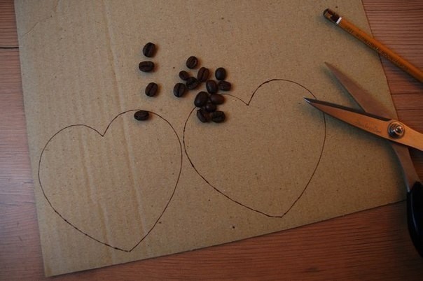 Кофейное дерево в форме сердца своими руками