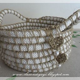 ​Плетем корзинку из веревки