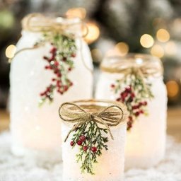 Прекрасные зимние подсвечники