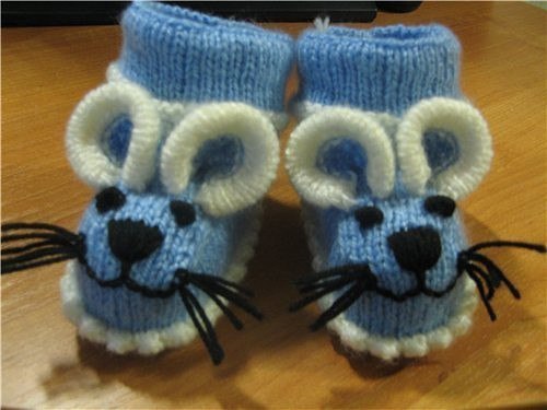 Мастер-класс «Пинетки-мышки»