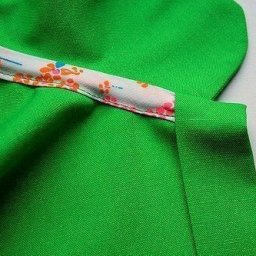 Обработка воротника косой бейкой