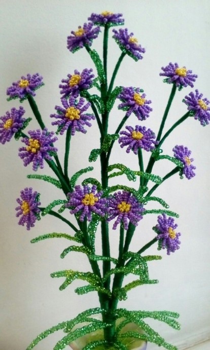 ​Васильки из бисера