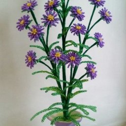 ​Васильки из бисера