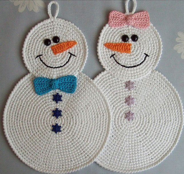Вязаные снеговики