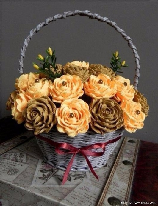 Цветы из гофрированной бумаги Цветы из гофрированной бумаги