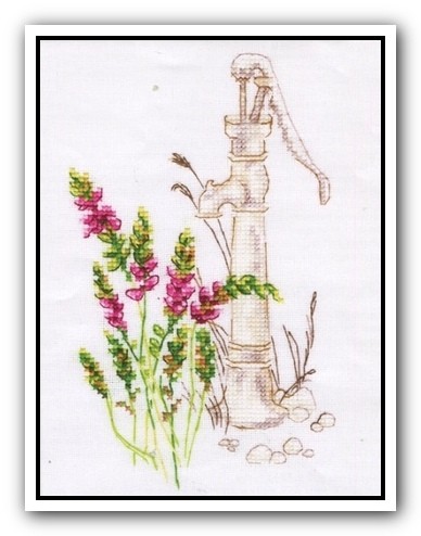 Колонка с цветами