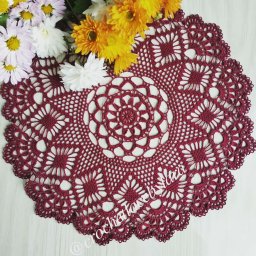 Нежная салфетка крючком