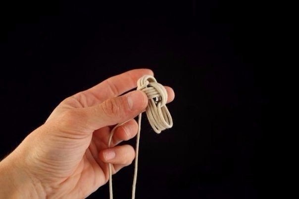 Плетение декоративного узла «Обезьяний Кулак»