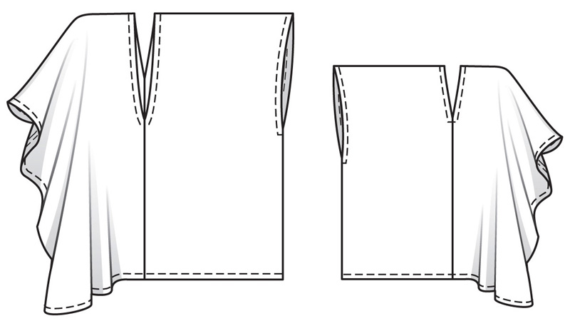 Шьем нарядную тунику из двух прямоугольников