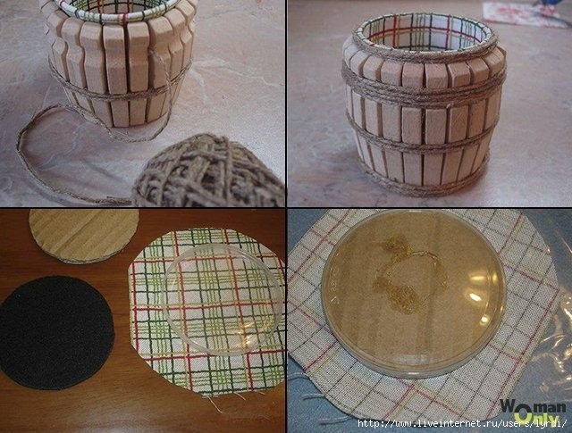 Бочонок из прищепок Бочонок из прищепок