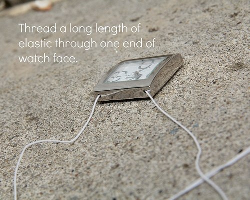 Браслет для часов из булавок