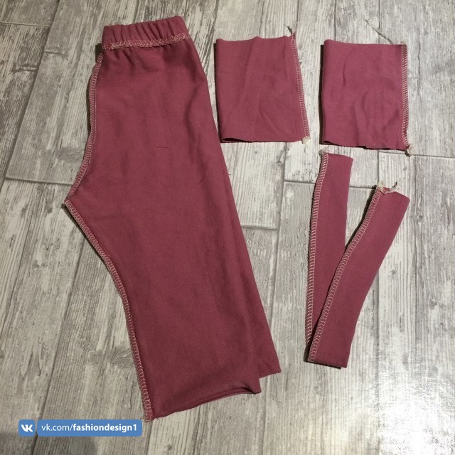 Как сделать бантики на манжетах леггинсов