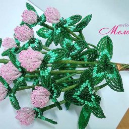 ​Клевер из бисера: мастер-класс