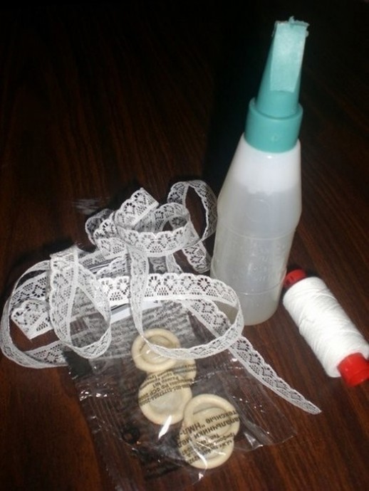 Необычный цветок из ниток