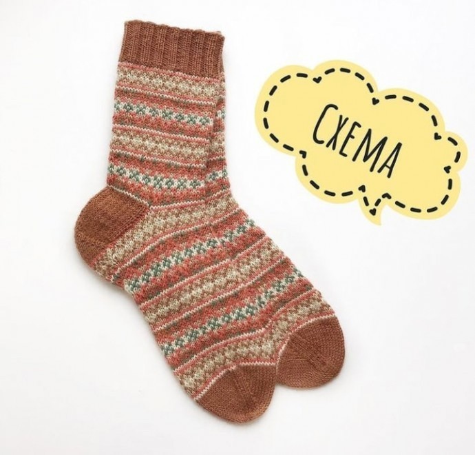 Жаккардовые узоры спицами