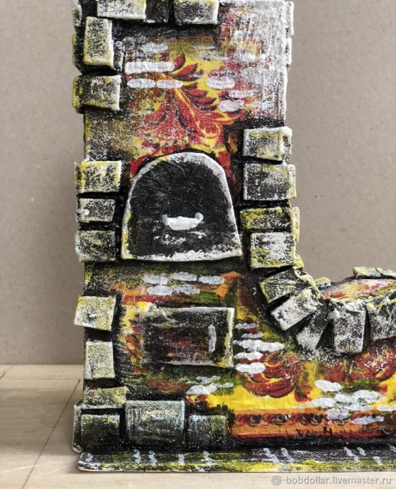 Печка-карандашница из картона Печка-карандашница из картона