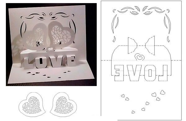 Объемные открытки с вырезанием раскладывающиеся: как делать