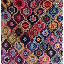 Плед из остатков пряжи крючком