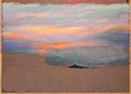 Рисуем закат на берегу моря