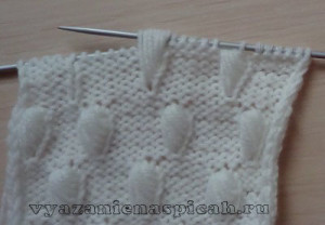 Узор "Миндаль" спицами