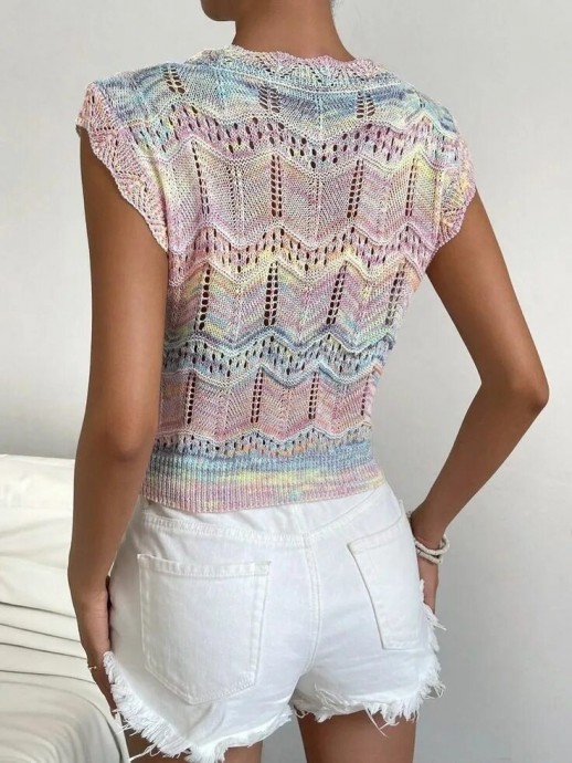 Замечательный топ с красивым узором