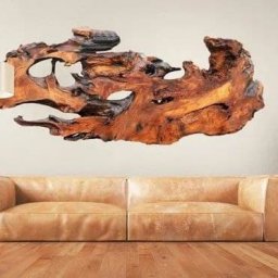 ​Декор интерьера с использованием необработанного дерева