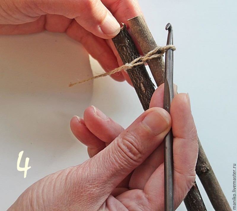 Делаем основу для панно из палочек: мастер-класс