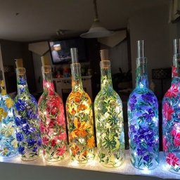 ​Идеи росписи бутылок для украшения дома