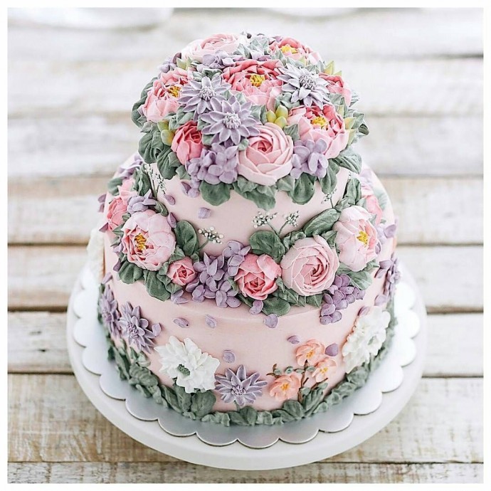 ​Идеи создания цветочных тортов