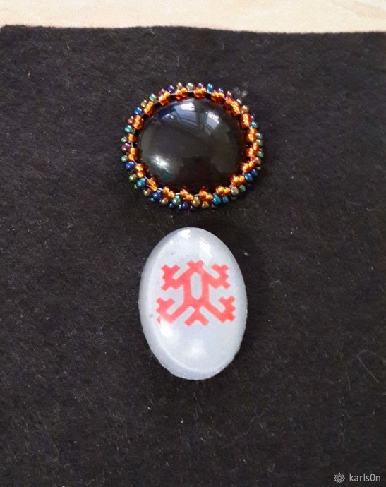 Изготавливаем брошь "Узорчатый жучок"