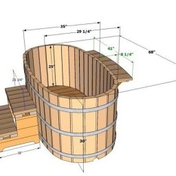Деревянная купель для бани своими руками