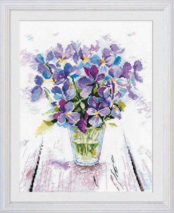 ​Вышитые цветочки: летний букет