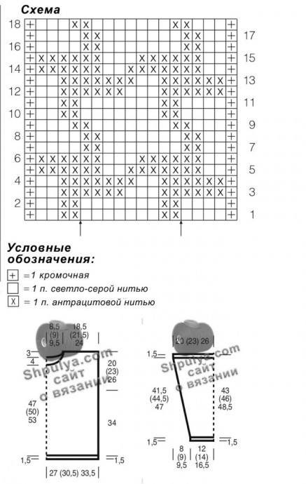 Свитер с жаккардовыми узорами спицами