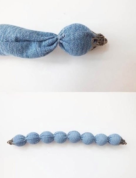 Делаем браслет из джинсовой ткани