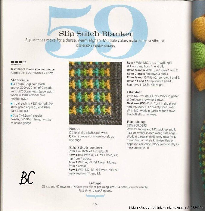 Рельефный узор для пледа