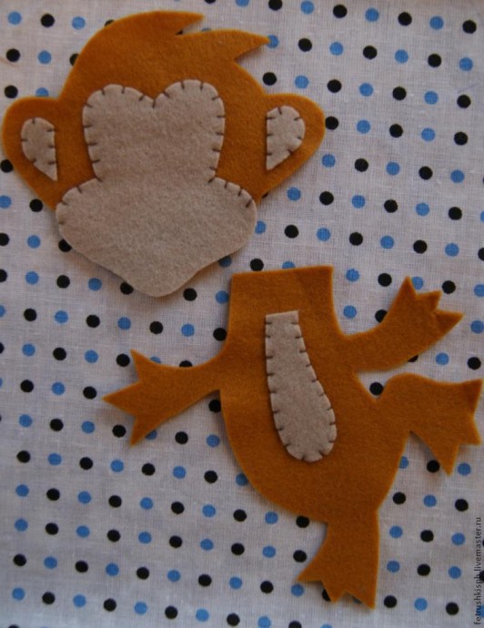 Шьем веселую обезьянку из фетра
