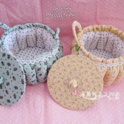 ​Корзинка из ткани, утепленная синтепоном