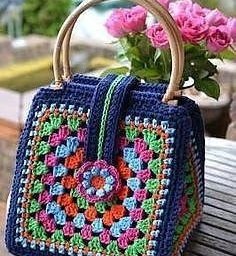 Сумки из бабушкиных квадратов