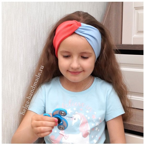 Трикотажная повязка на голову своими руками