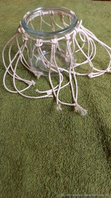 Подсвечник в технике макраме Подсвечник в технике макраме